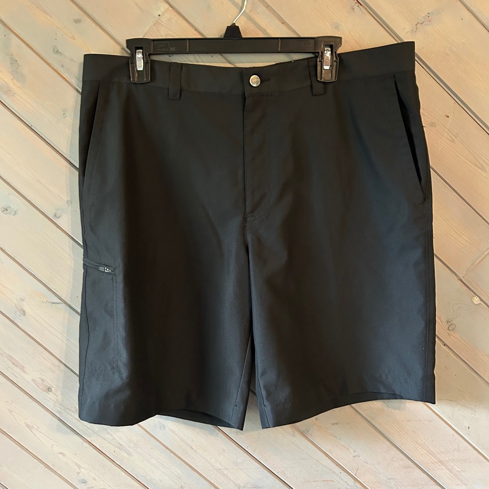 Callaway Mens Black Optimum Performance‎ Golf Shorts Zipper Pocket Size 36 37W
